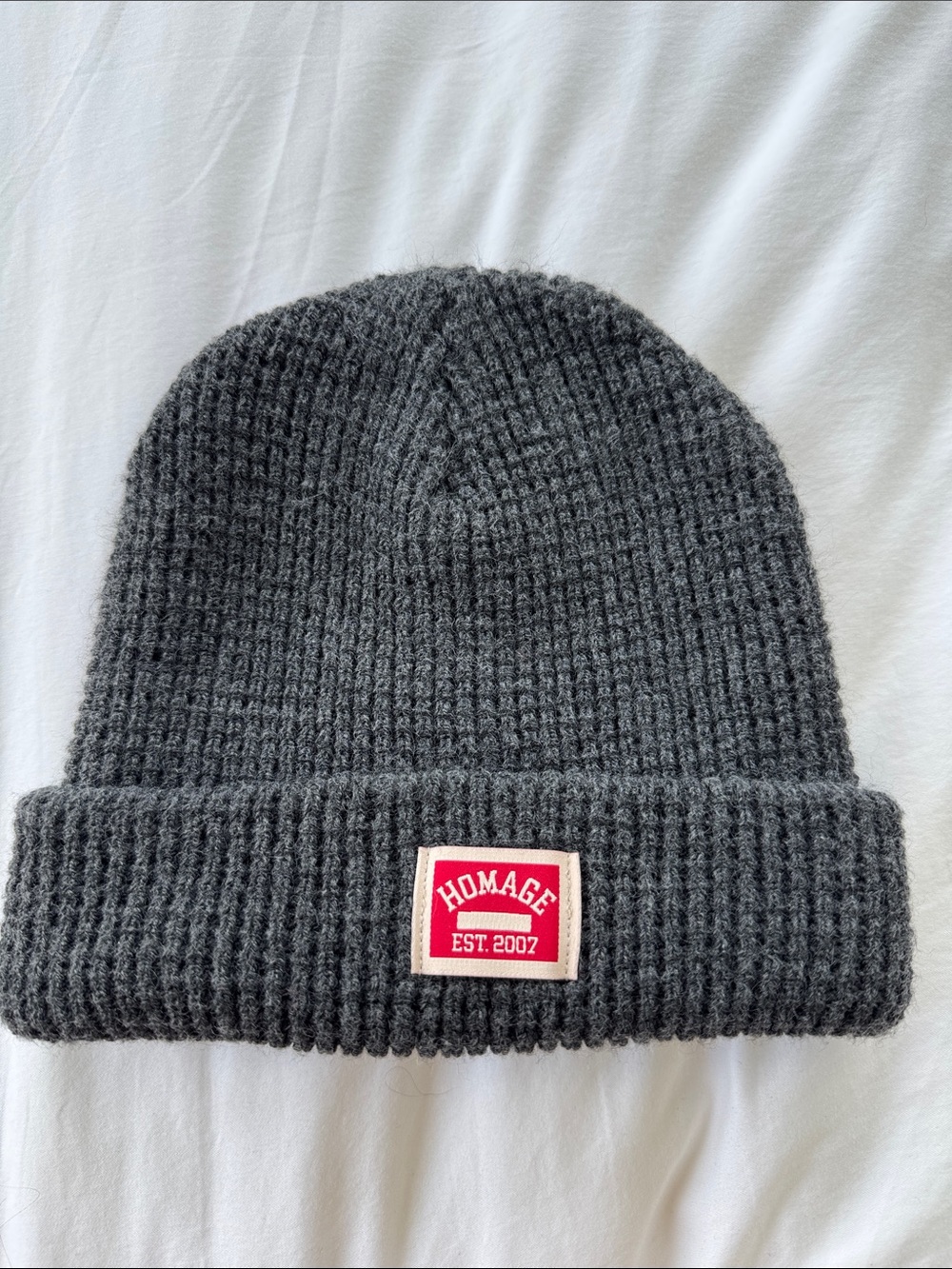 Homage Beanie Stocking Hat Winter Gray